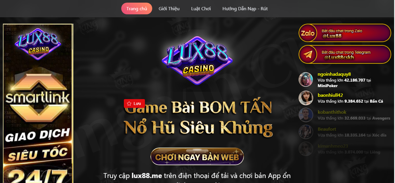 Lux88 – Game bài Lux88: Đỉnh cao của sự sang chảnh
