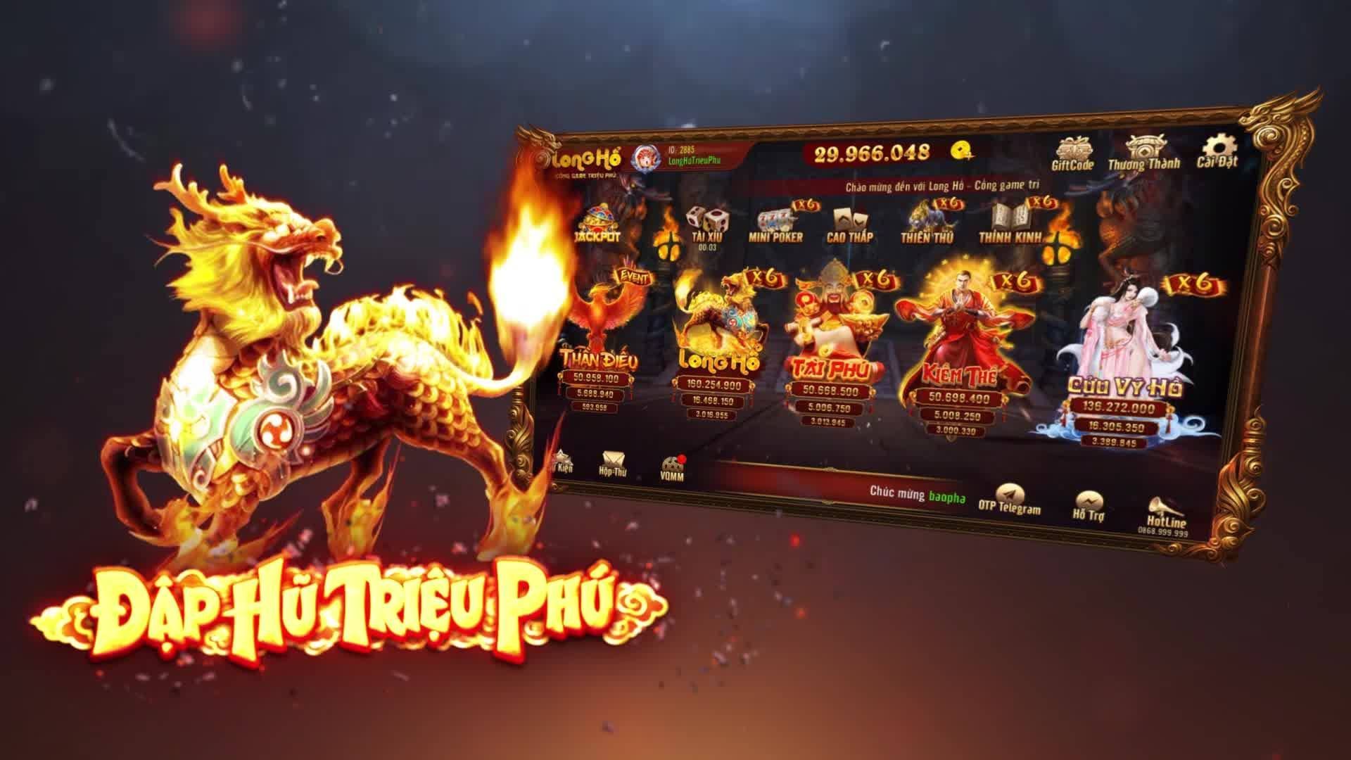 Longho – Game bài Longho: Long tranh hổ đấu