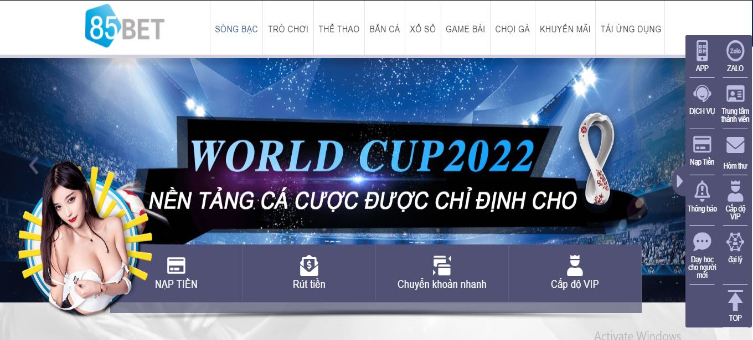 85Bet – Nhà cái 85bet: Cá cược hàng đầu khu vực