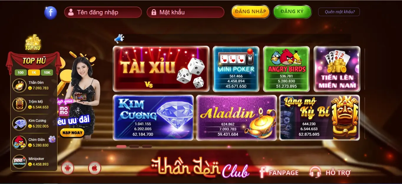 Thandenmobi – Game bài Thanden Mobi: May mắn mỉm cười